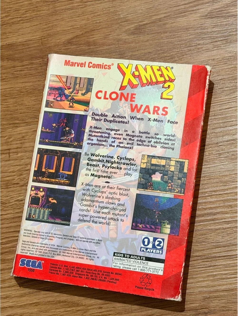 X-men 2: The Clone Wars for Sega Genesis